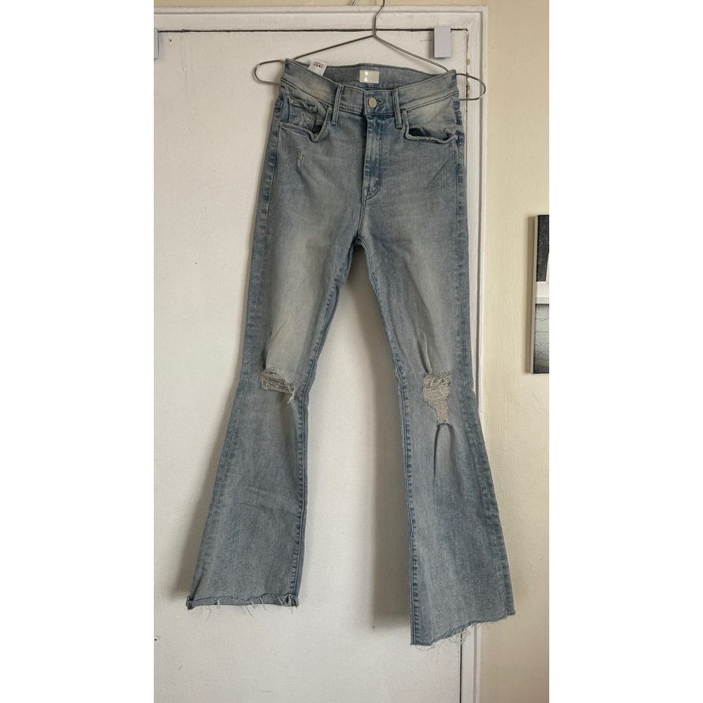 MOTHER Blue Flare Wide Leg Jeans
